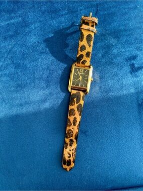 Michael Kors Monroe Gold and Leopard Print Watch